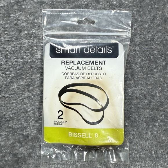 Bissell Smart Details Replacement Bissell 8 Vacuum Belts Pack of 2‎ New - Picture 1 of 3